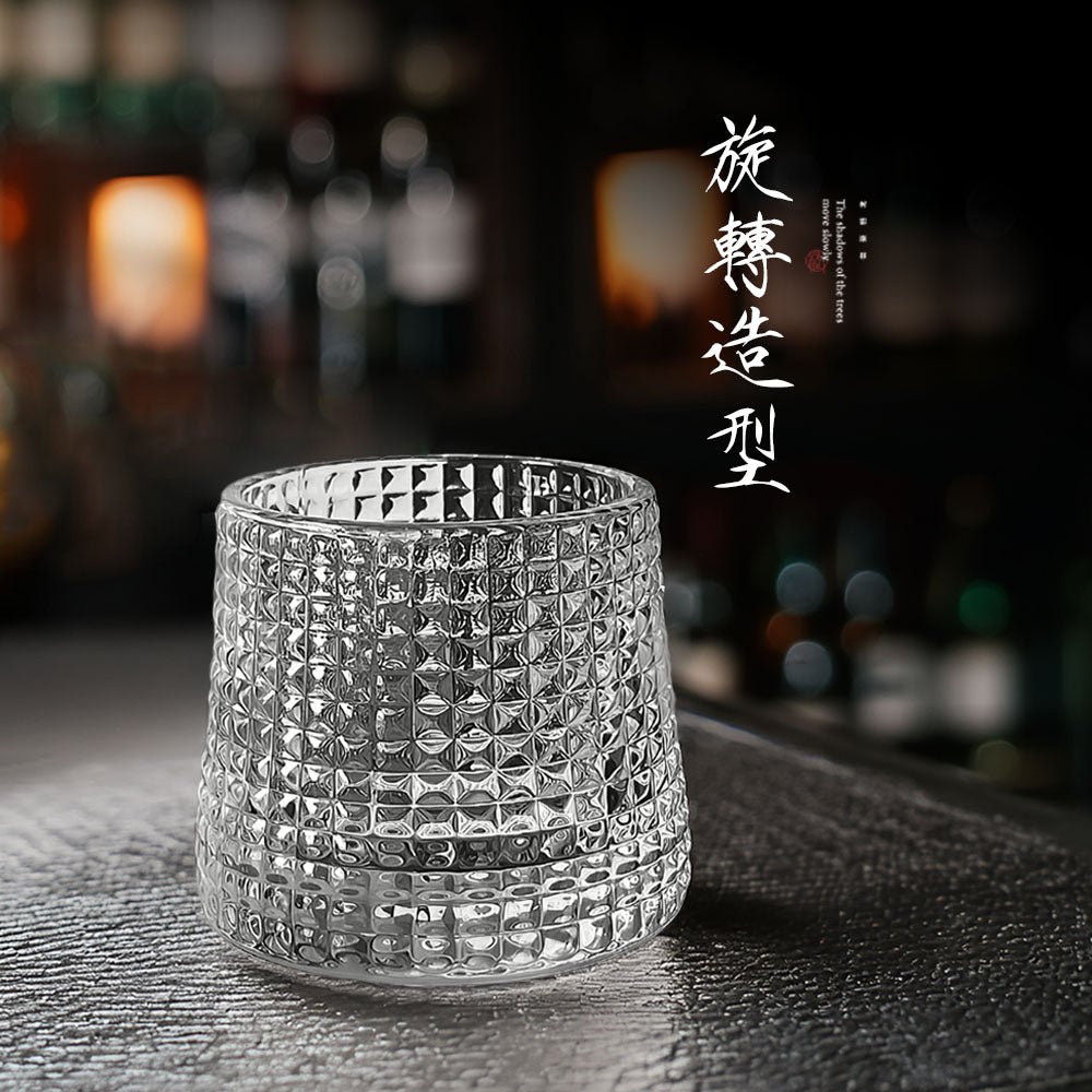 不倒翁威士忌酒杯|厚玻璃旋轉底・穩定不灑手感佳・280ml 微醺日常質感升級