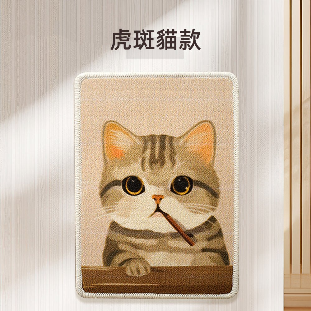 防掉屑貓抓墊 3片組|不卡屑不卡爪・地面牆面都能貼・附貓圖造型增添療癒感