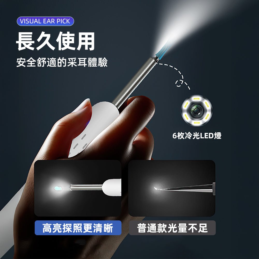 可視掏耳棒|高清耳道觀察・無線操作・柔軟矽膠不傷耳道 |上手家居