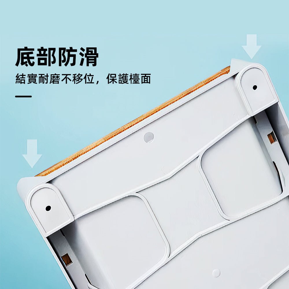 抽屜式砧板|一體成型切菜+收納・高密竹材不吸水・邊角防滑不滑動