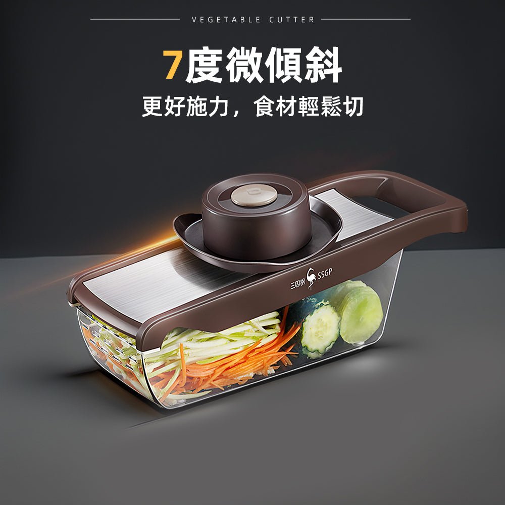 備菜神器切菜器|切絲刨片磨泥一機完成・附收納盒不沾桌・護手不怕割手 |上手家居