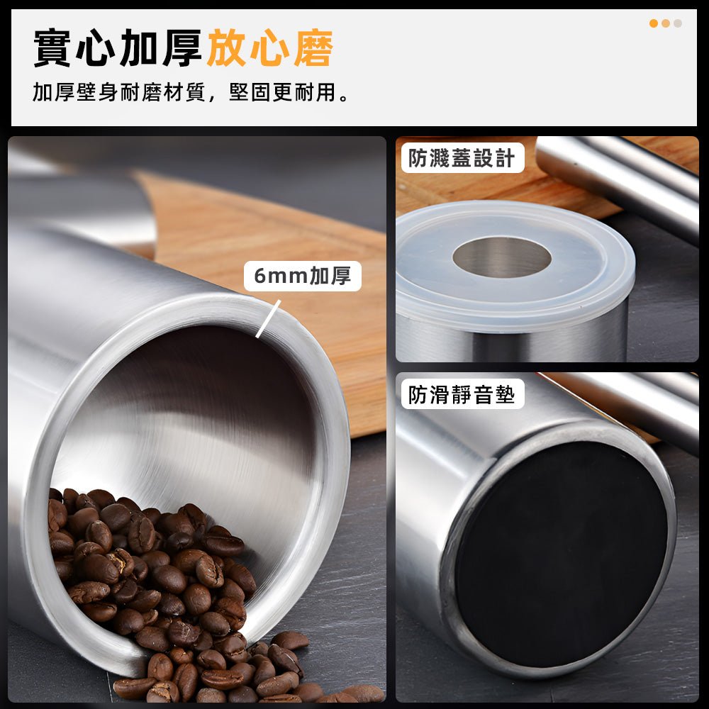 304不鏽鋼研磨器|蒜頭藥材都能壓.防噴設計不怕飛濺