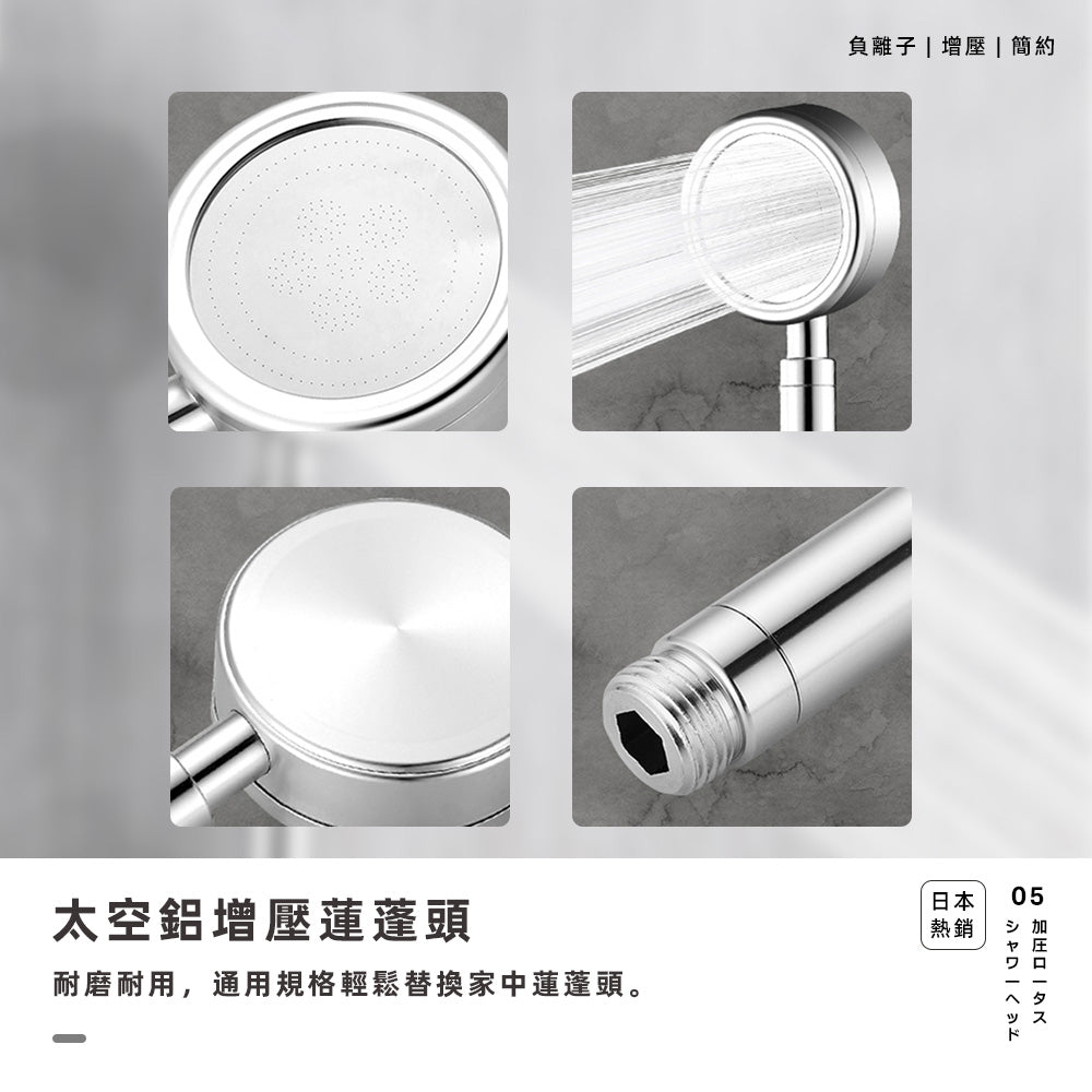 鋁合金SPA蓮蓬頭|增壓細水流.內含濾芯可拆洗