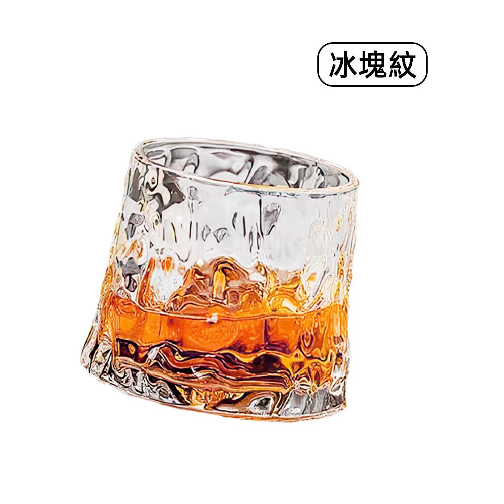 不倒翁威士忌酒杯|厚玻璃旋轉底・穩定不灑手感佳・280ml 微醺日常質感升級