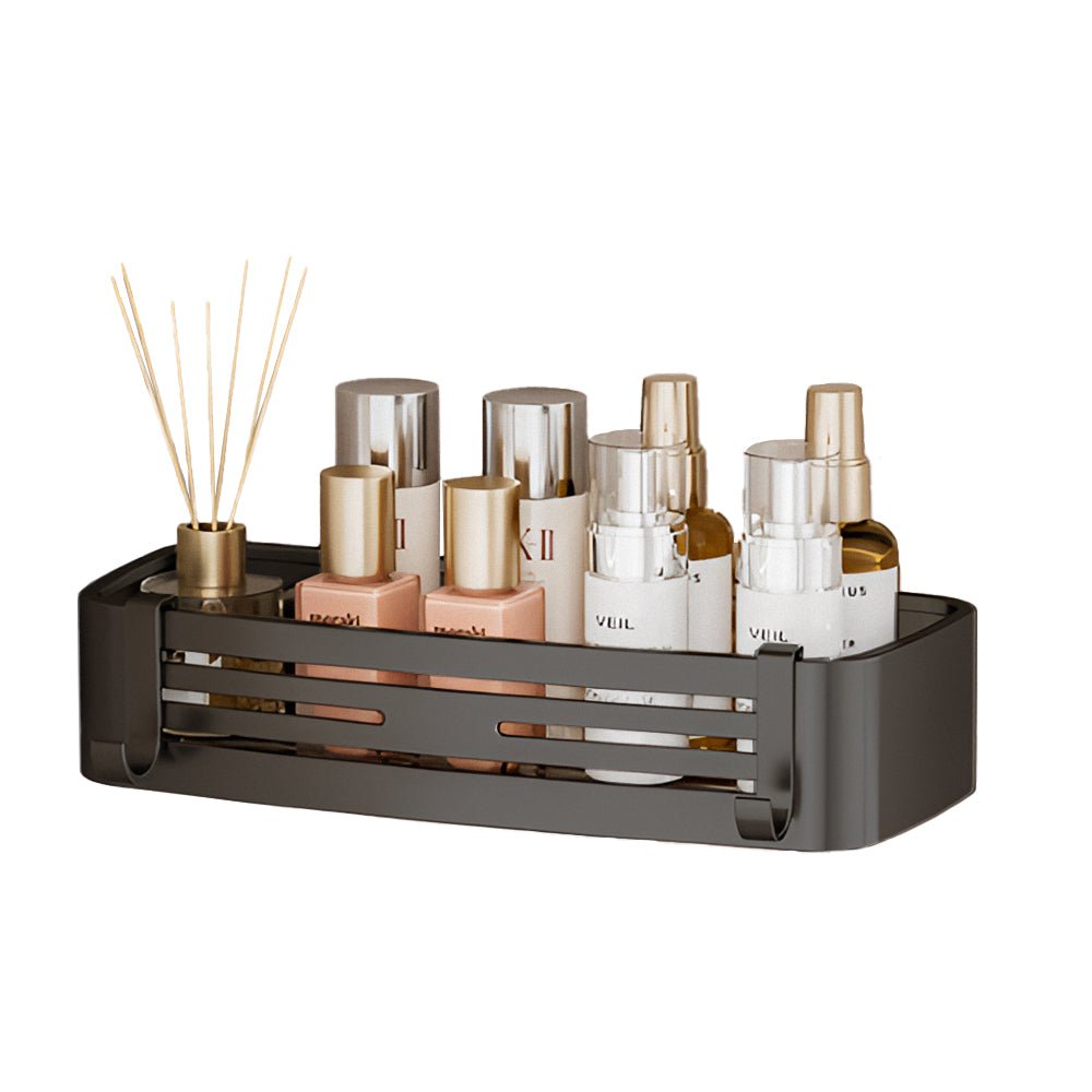 太空鋁吸盤浴室架|免釘免鑽秒貼牆.收納洗沐不再東倒西歪