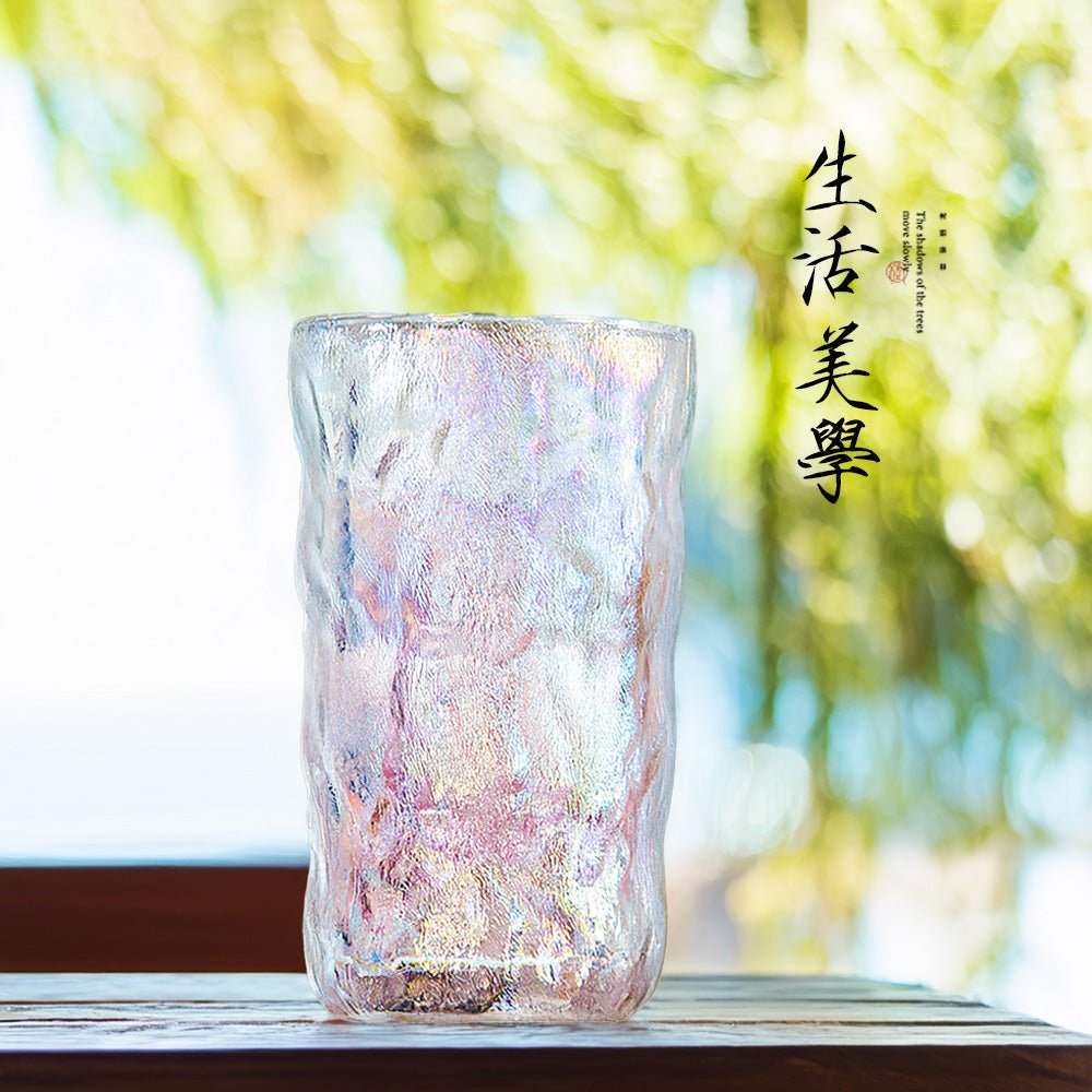 冰川紋玻璃杯|270ml/330ml 可選・厚實杯底不易破・冷熱通用多色百搭