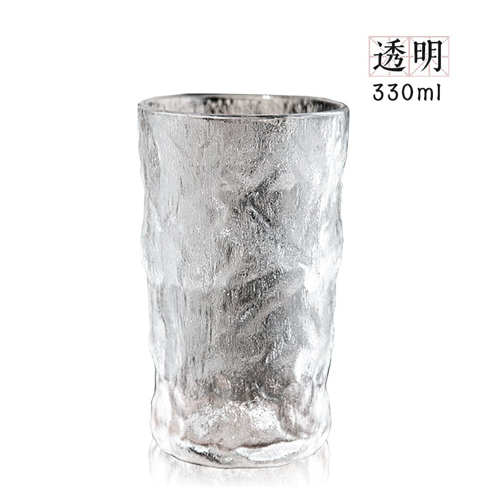 冰川紋玻璃杯|270ml/330ml 可選・厚實杯底不易破・冷熱通用多色百搭