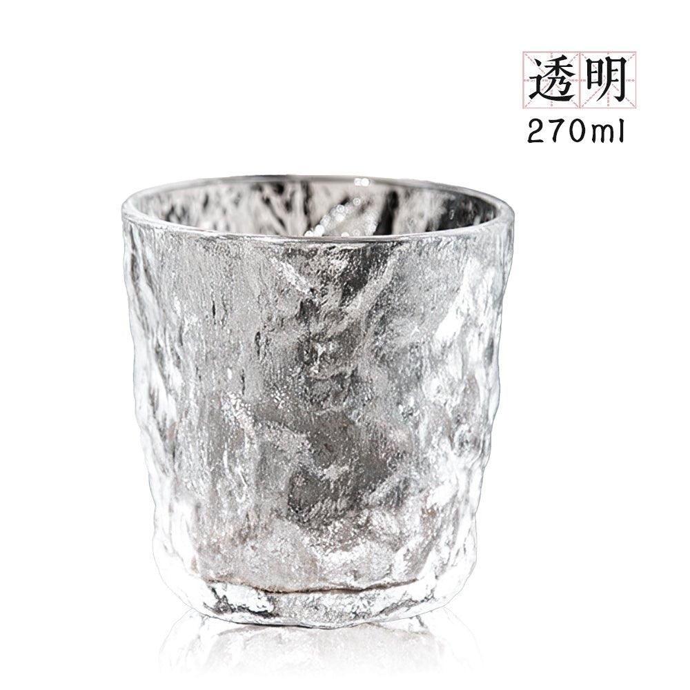 冰川紋玻璃杯|270ml/330ml 可選・厚實杯底不易破・冷熱通用多色百搭