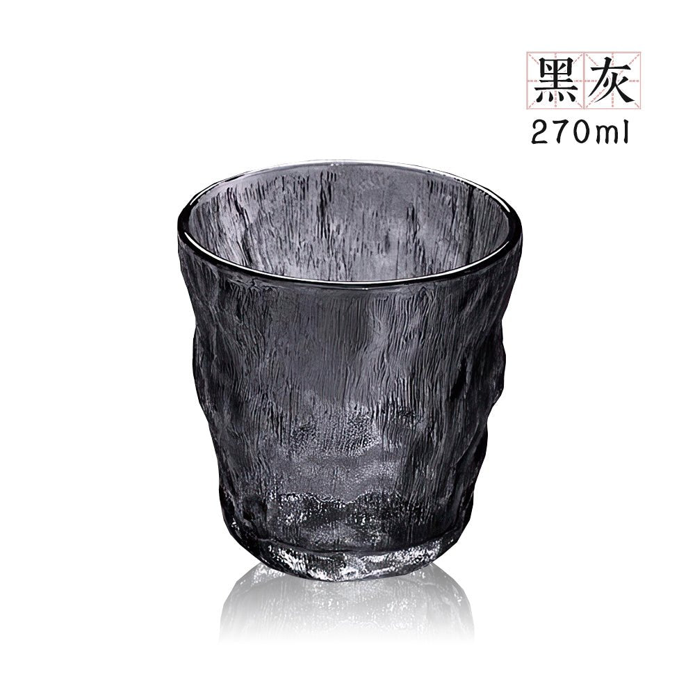 冰川紋玻璃杯|270ml/330ml 可選・厚實杯底不易破・冷熱通用多色百搭