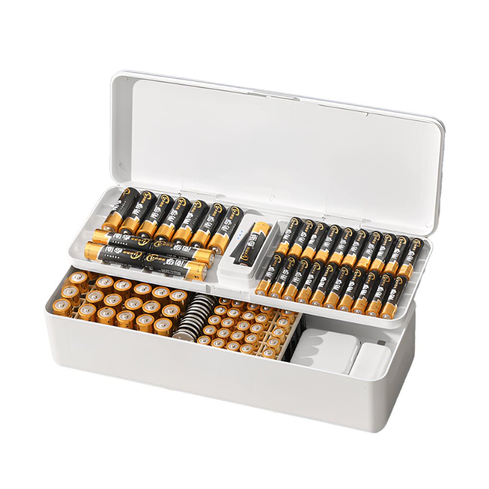 電池收納盒|分類收納.內附檢測器.電量一目了然