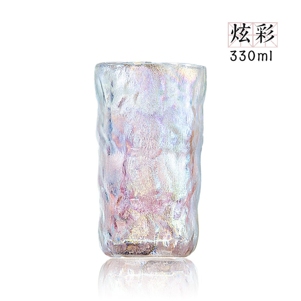 冰川紋玻璃杯|270ml/330ml 可選・厚實杯底不易破・冷熱通用多色百搭