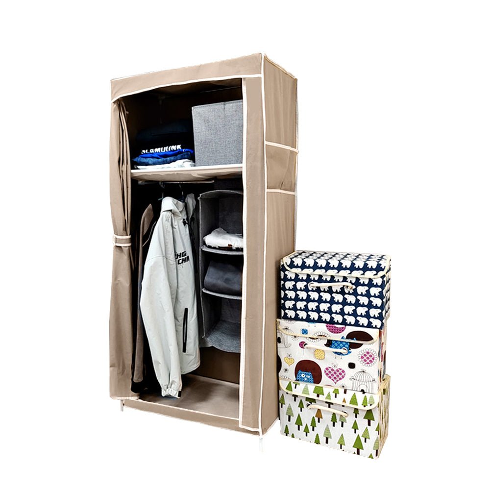 單人布衣櫃|輕鬆裝好不歪斜.租屋空間超好收