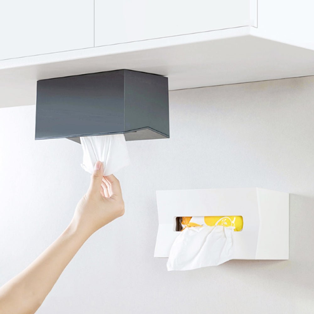 浴室面紙盒|免釘貼牆設計.防水防潮不占地