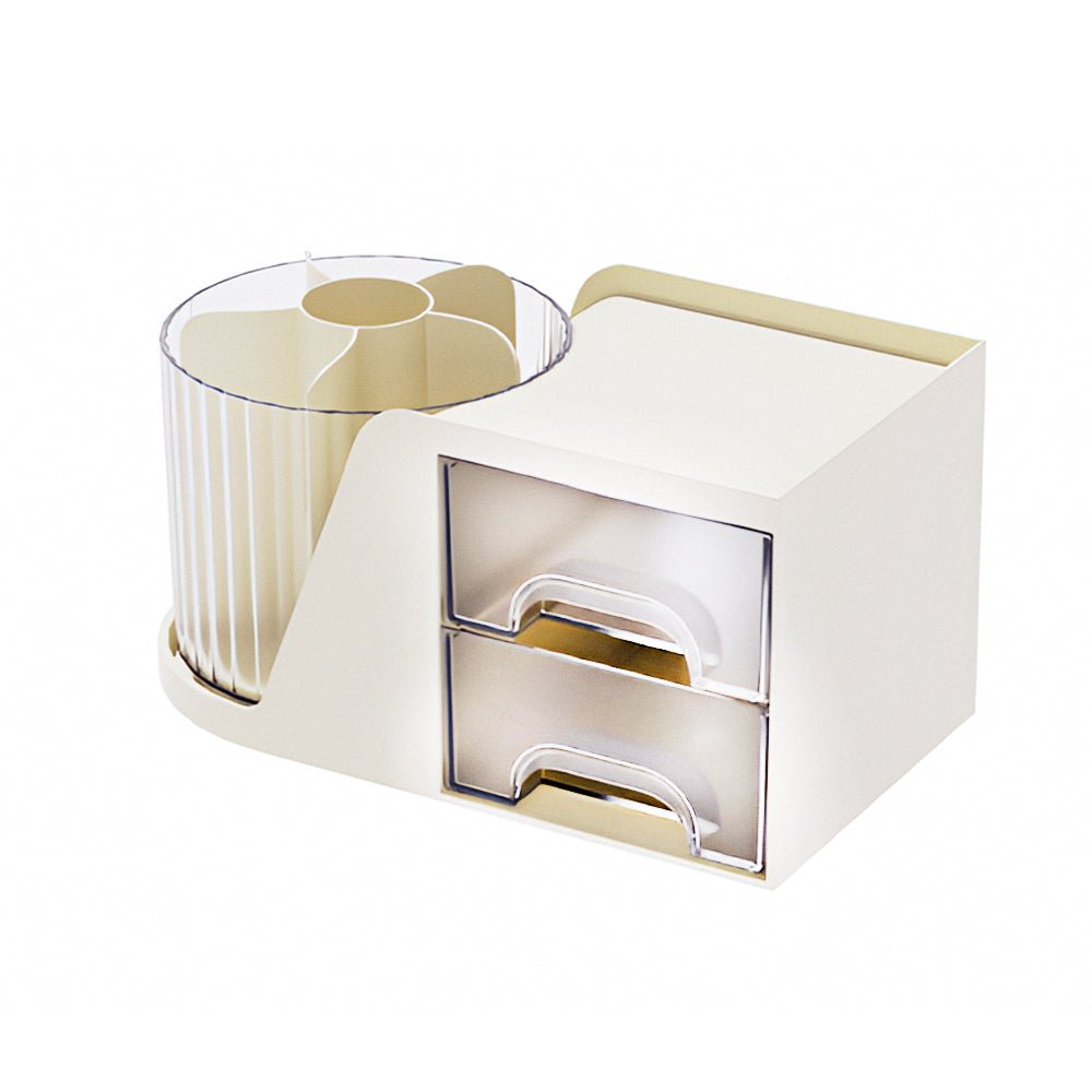 桌面旋轉收納桶|文具美妝一桶收整齊