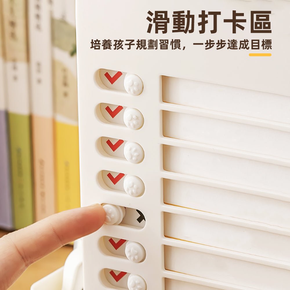 旋轉式自律打卡筆筒|桌面收納兼顧計畫管理・滑動打卡養成好習慣