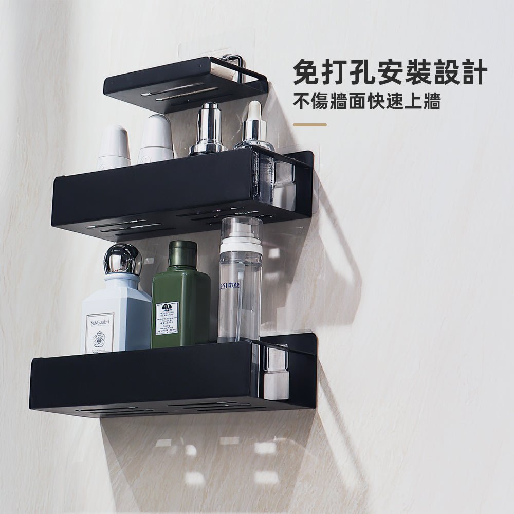 無痕浴室收納架|免釘安裝・整齊收納浴室好物