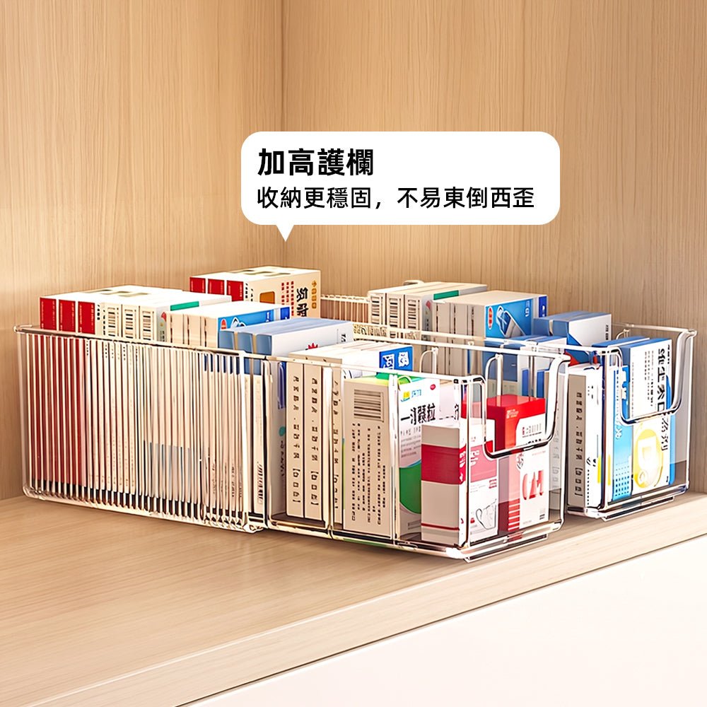 伸縮透明抽屜收納盒|彈性隔板自由分層・櫃內桌上整齊有質感