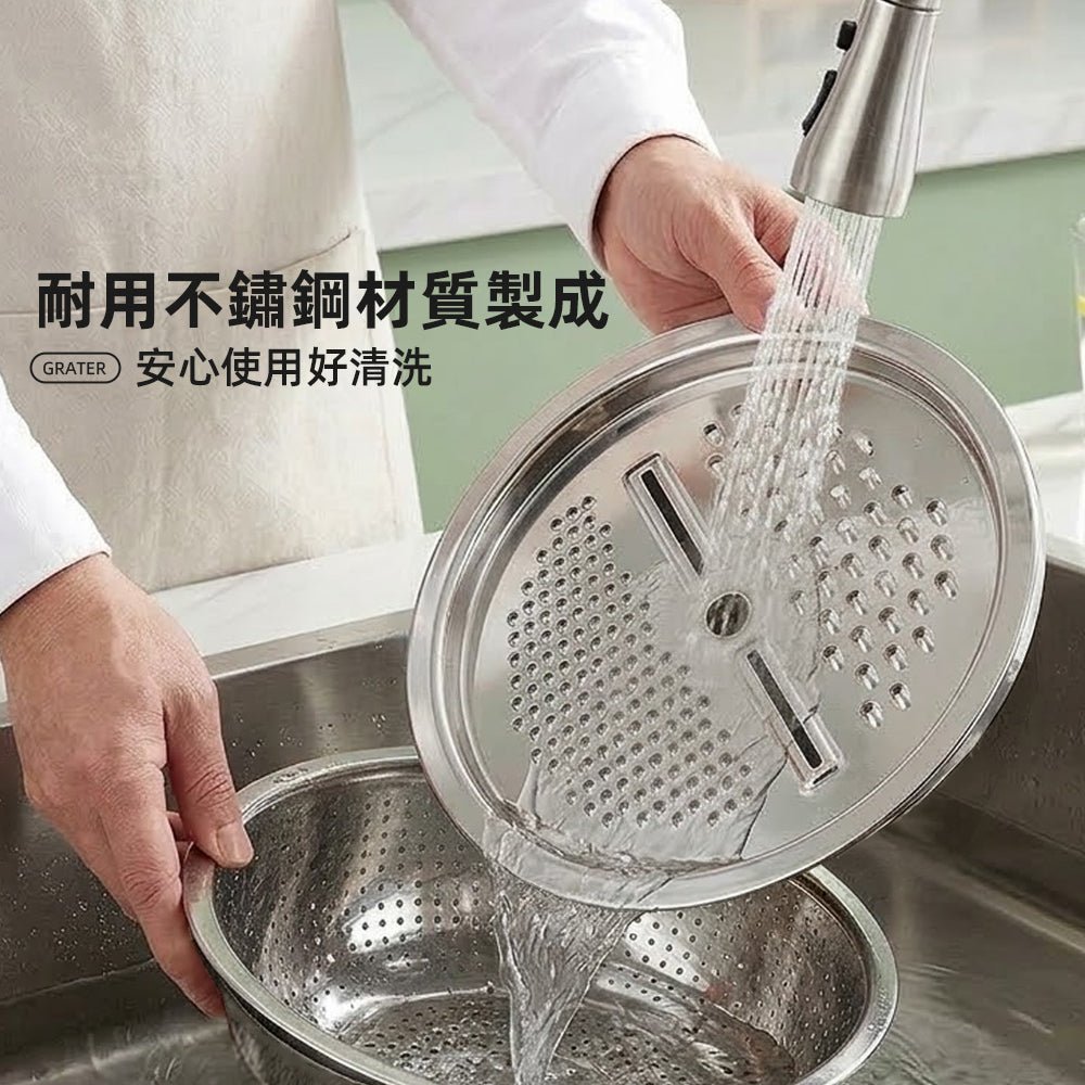 多功能刨絲瀝水盆|備料切絲不費力・下廚效率UP