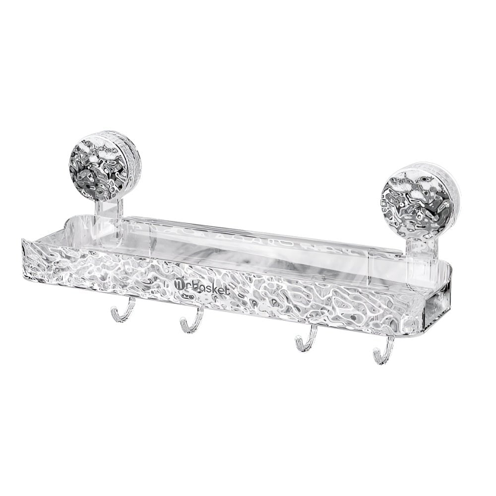 透明吸盤置物架|浴室收納新選擇.輕鬆安裝不傷牆面