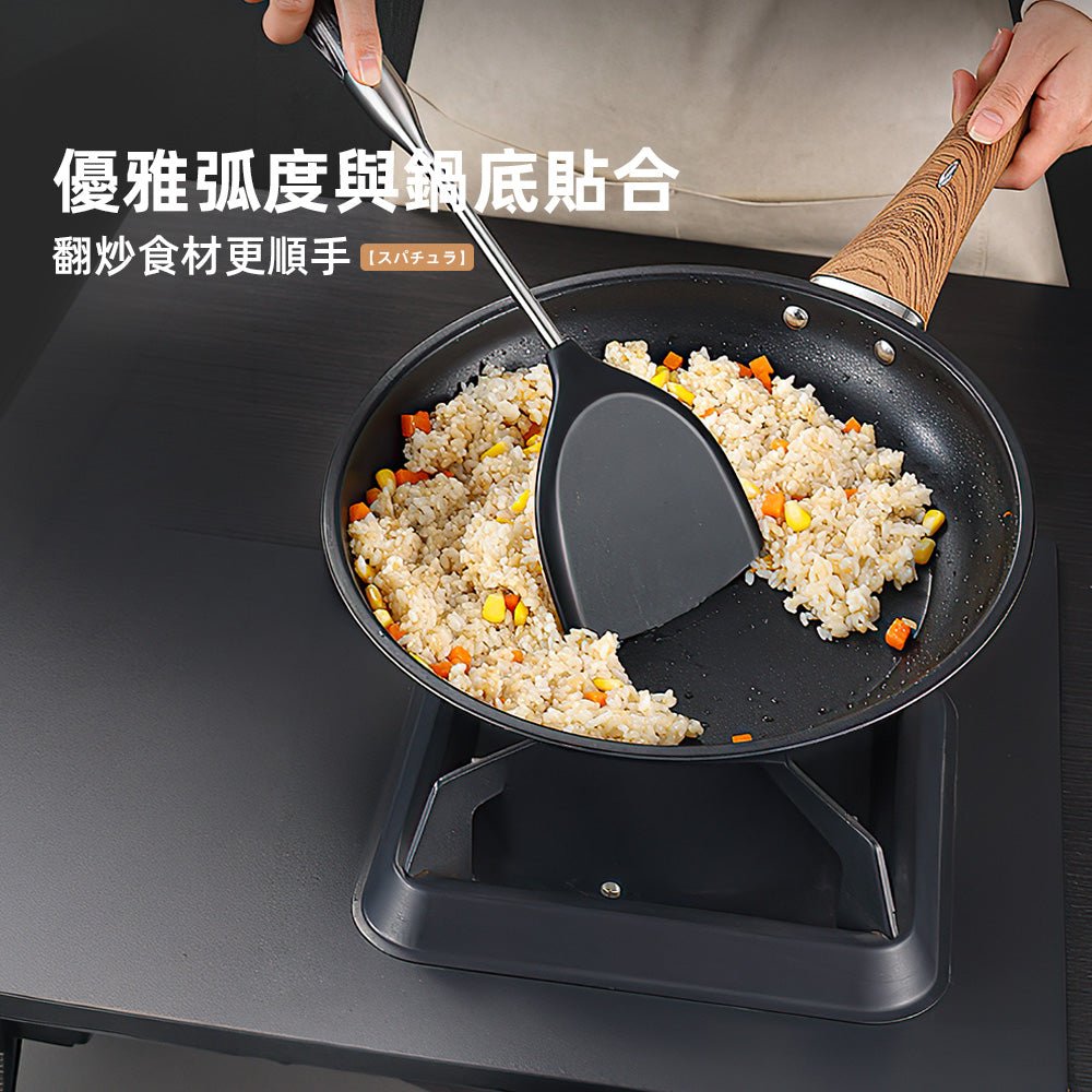 不沾鍋料理鏟|耐熱矽膠・翻炒不傷鍋・廚房必備好物