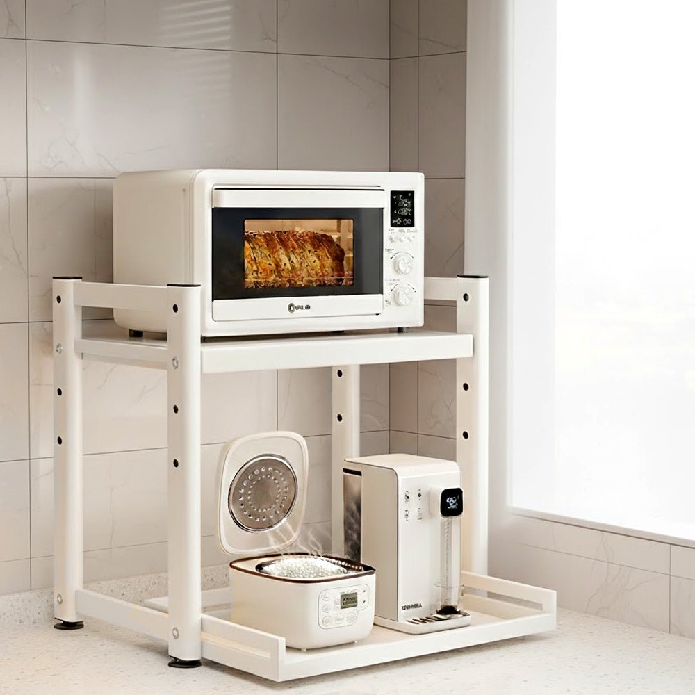可調式微波爐架|廚房空間放大術・檯面整潔不雜亂