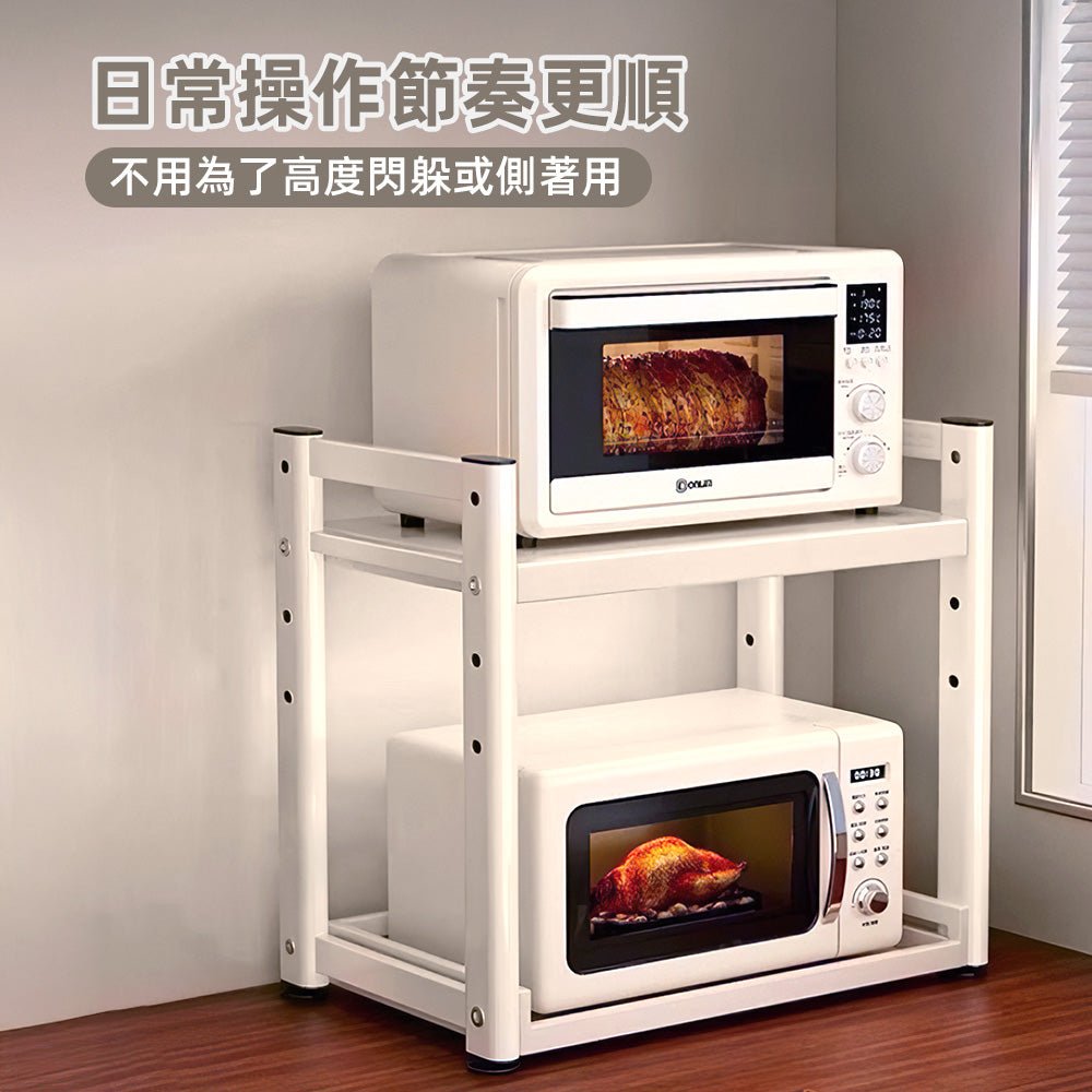 可調式微波爐架|廚房空間放大術・檯面整潔不雜亂