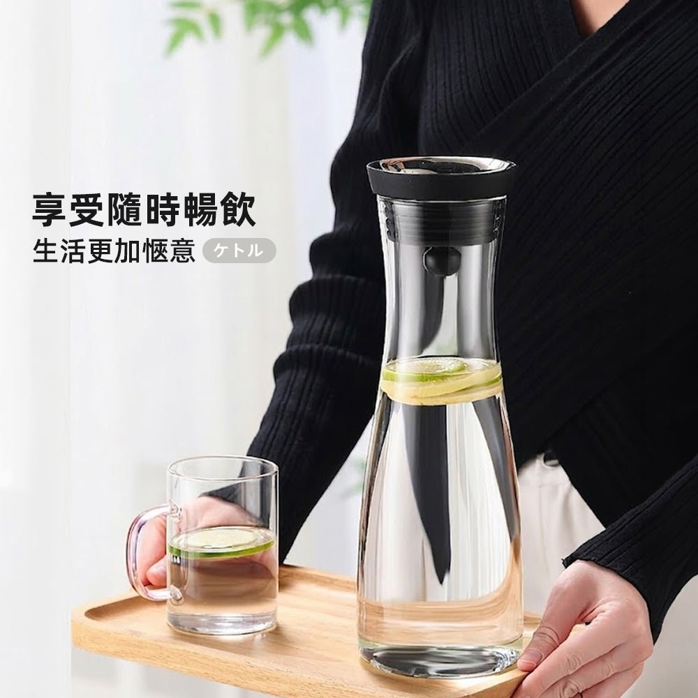 質感玻璃冷水壺|優雅線條・隨時享受清涼飲品