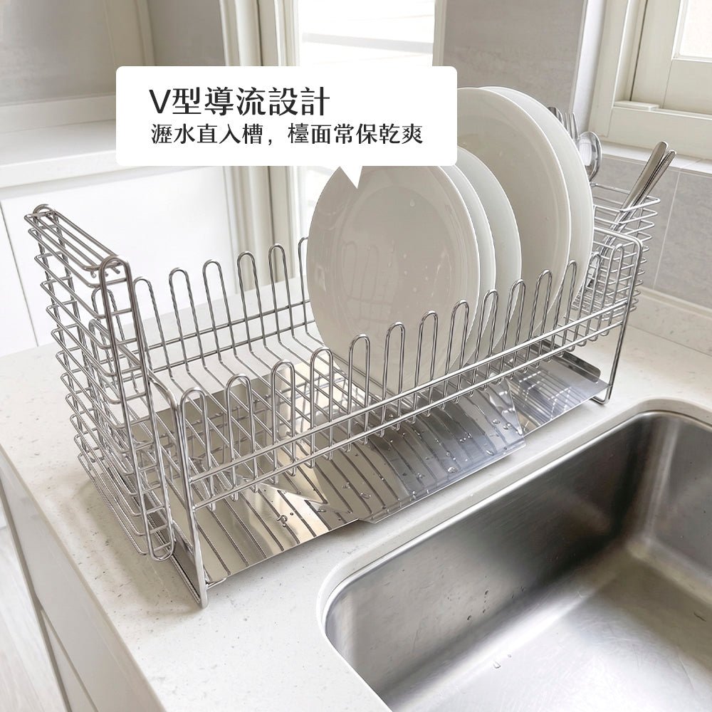 置地款不鏽鋼瀝水架|告別濕答答檯面・廚房常保乾爽整潔