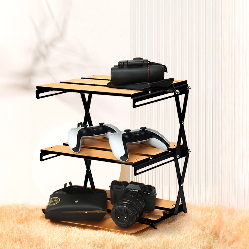 折疊三層收納架|免安裝設計.露營擺攤皆適用