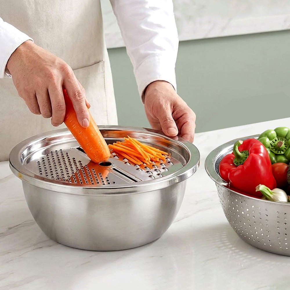 多功能刨絲瀝水盆|備料切絲不費力・下廚效率UP