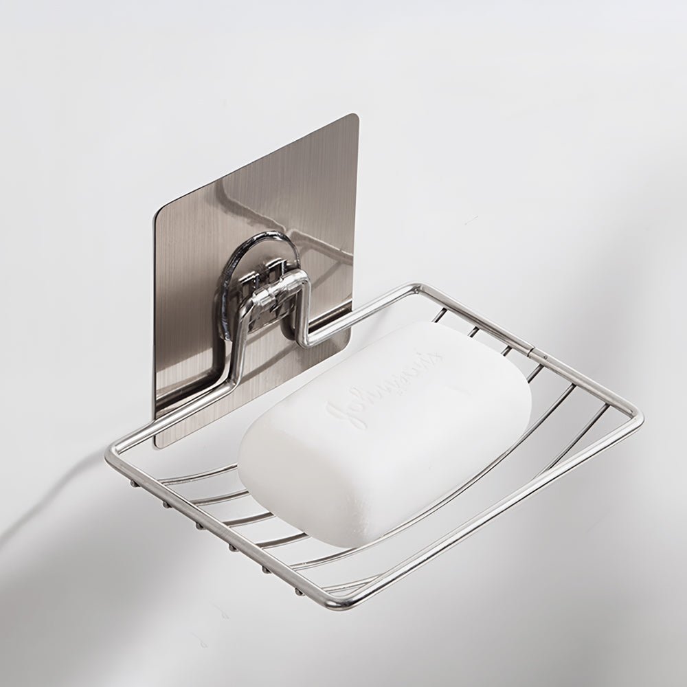 無痕不鏽鋼肥皂架|告別濕黏皂體,浴室清爽好幫手