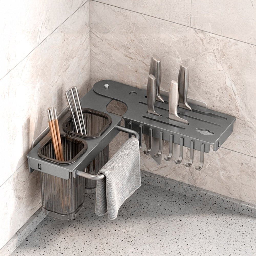 轉角刀具收納架|90°靈活轉向・釋放更多檯面空間