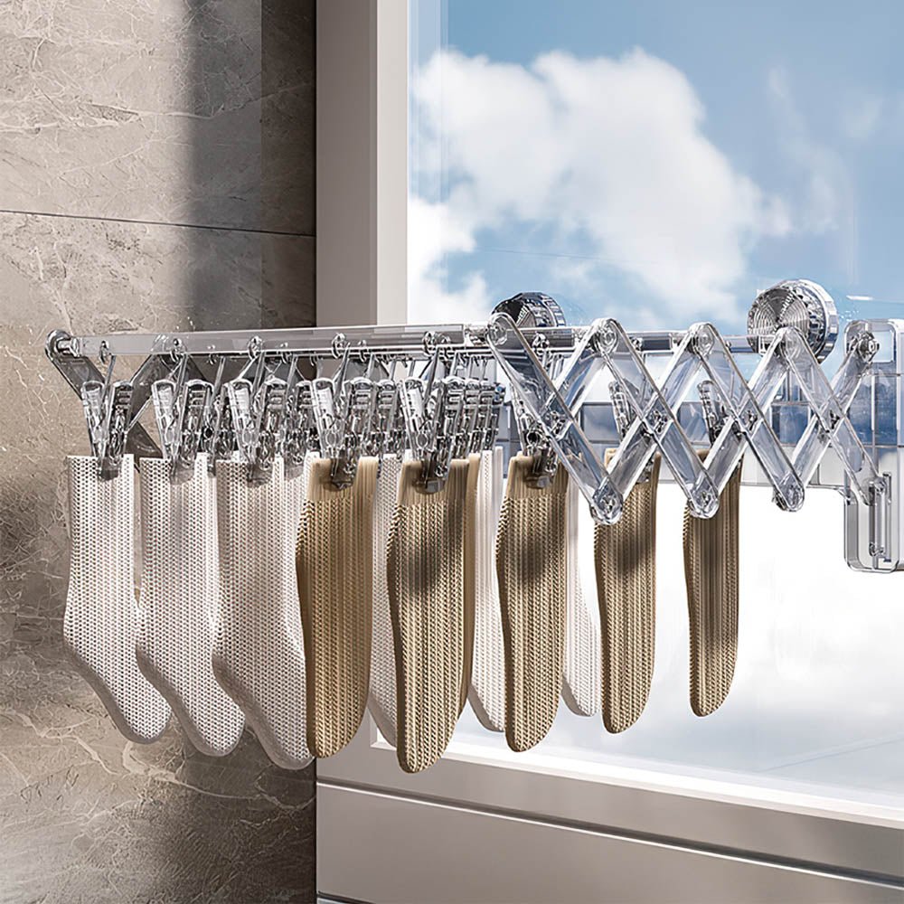 可折疊隱形曬襪架|善用窗邊角落,小衣物也能有專屬晾曬區