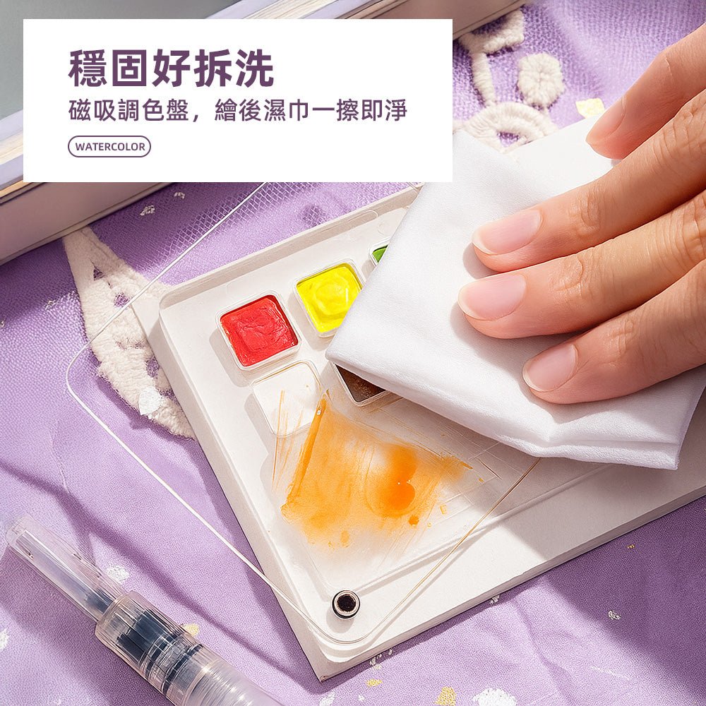 迷你水彩畫畫本套組|隨時隨地揮灑創意・輕巧便攜的繪畫體驗