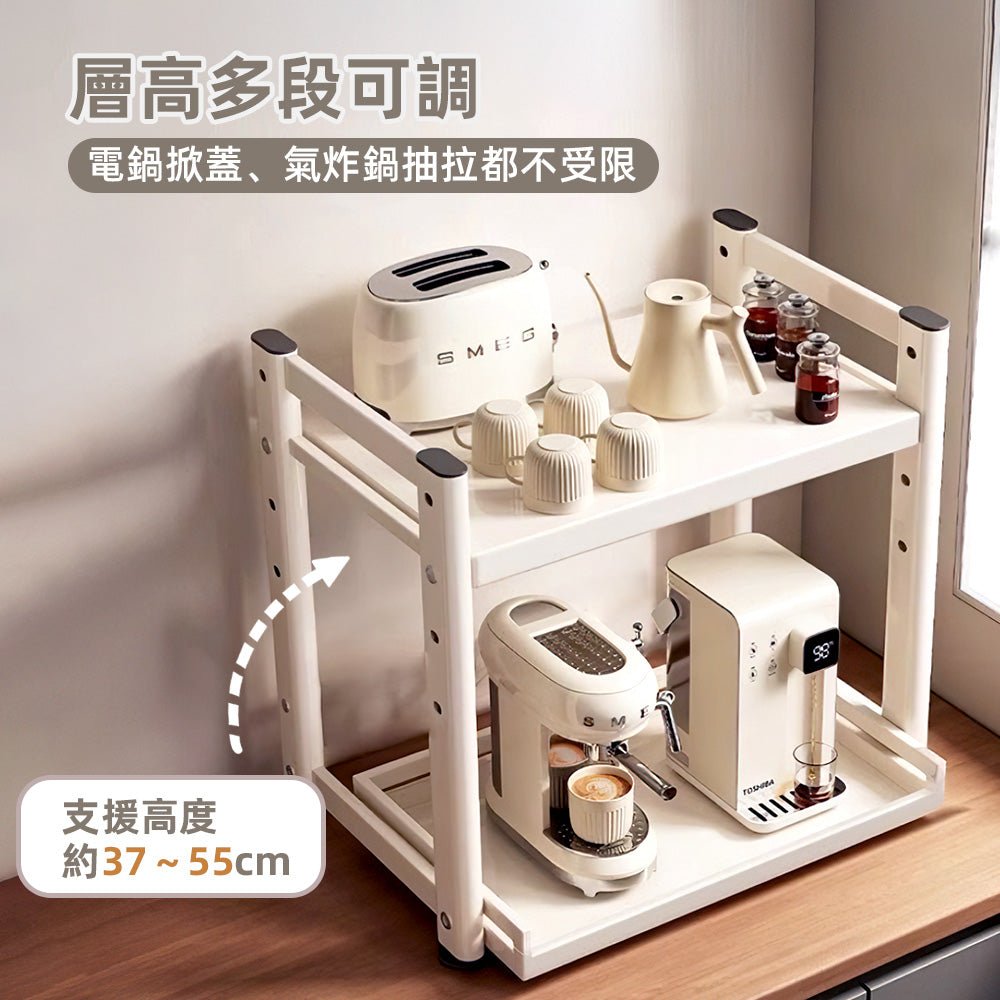 可調式微波爐架|廚房空間放大術・檯面整潔不雜亂