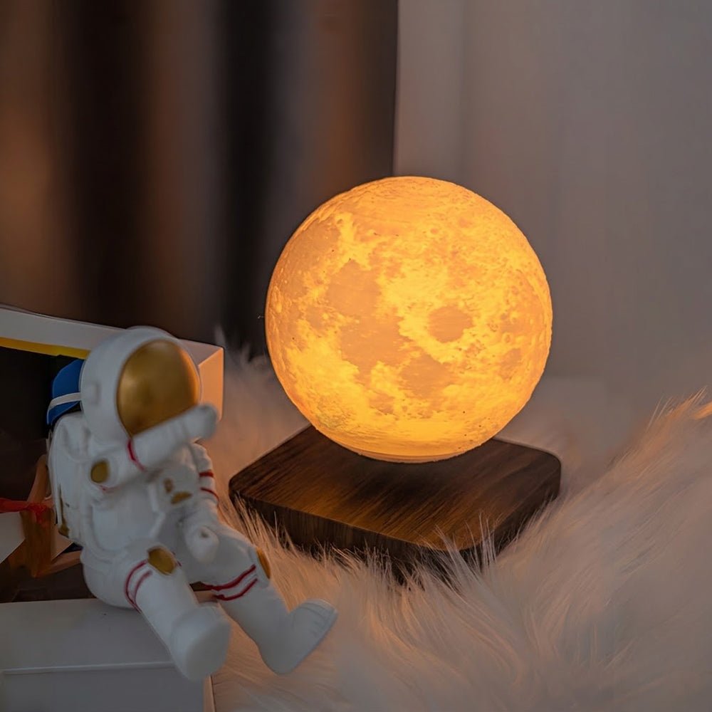 磁懸浮月球燈｜無線懸浮夜燈・3D月球燈擺設・創意禮物