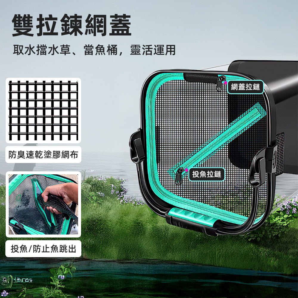 透明折疊取水桶｜8L加厚桶身，釣魚露營收水都方便