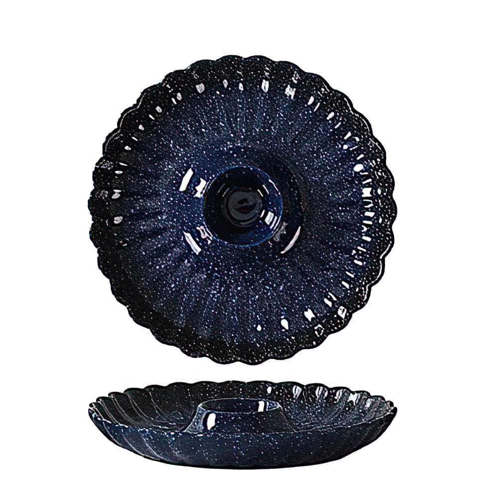 富士山水餃盤｜一體式醬碟設計・高溫燒製陶瓷・和風點心盤