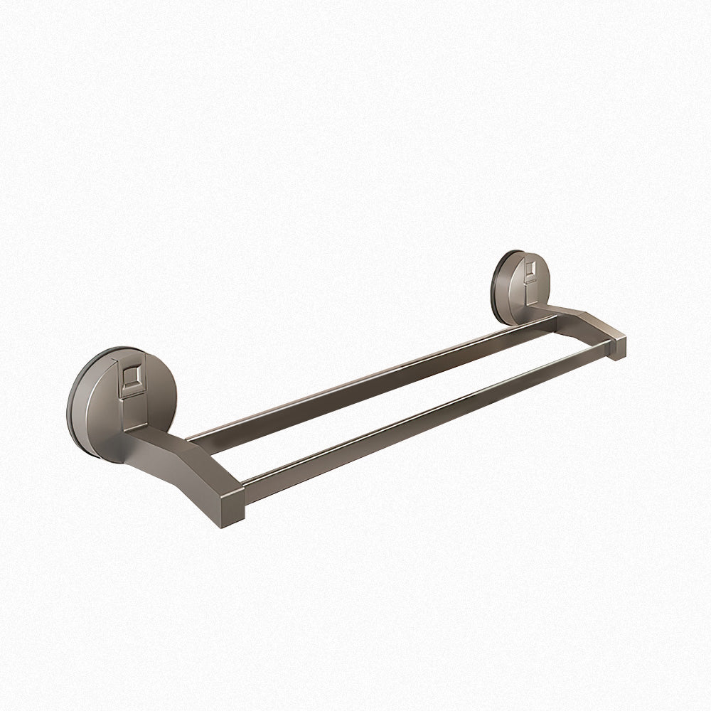 吸盤雙桿毛巾架｜免鑽牆安裝・浴室乾爽不悶