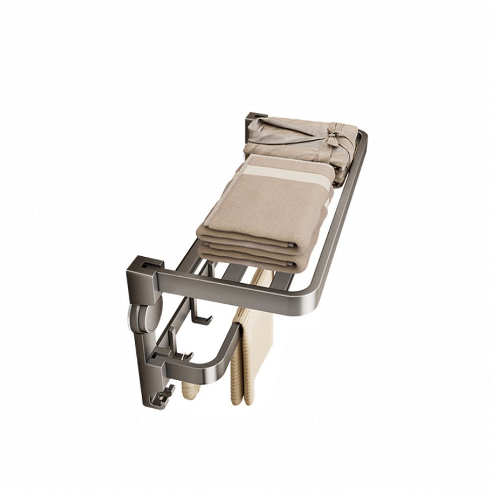 免鑽毛巾收納架｜毛巾曬完可收折．小空間收納剛剛好