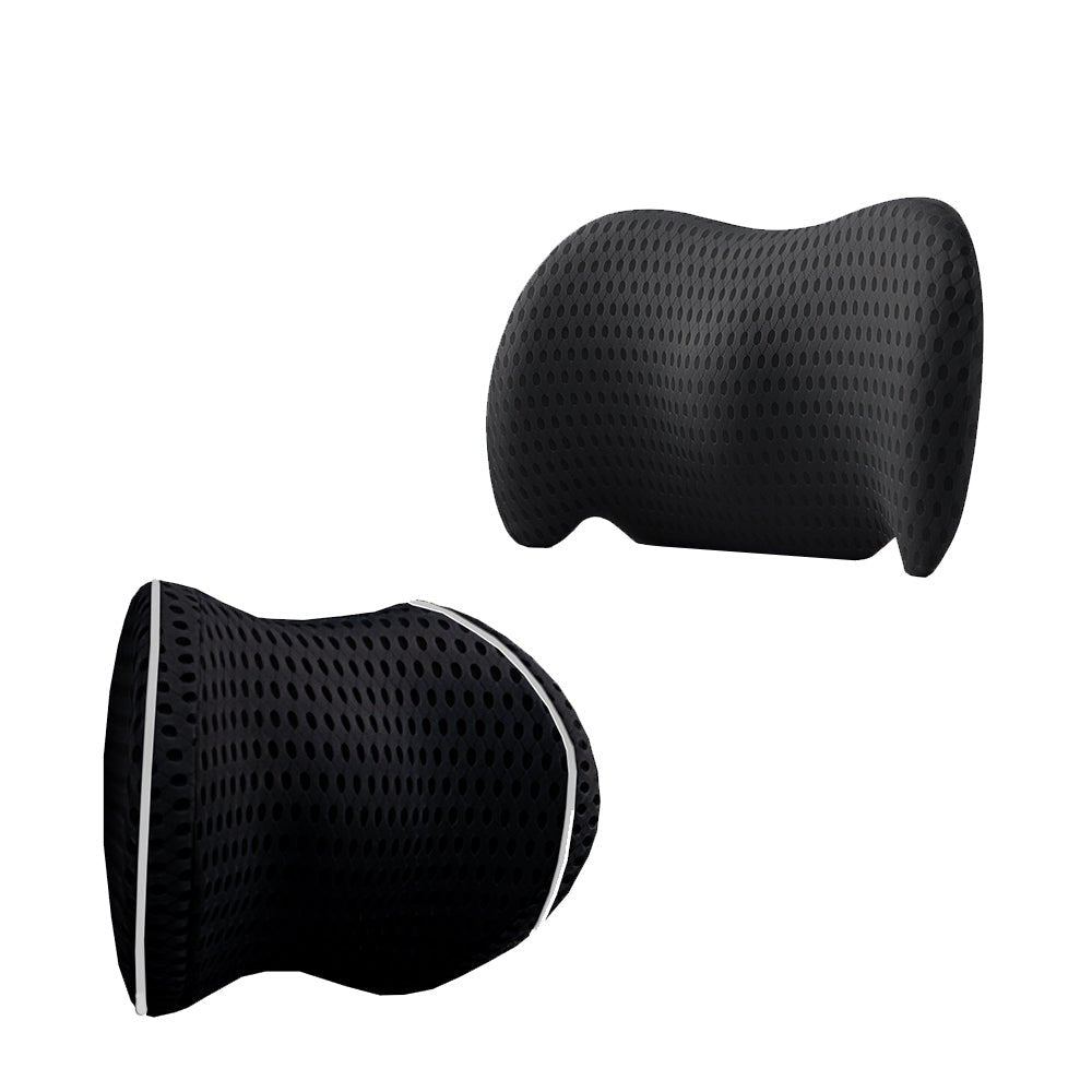 透氣車用靠枕頭枕組｜長途駕駛好舒服・腰頸放鬆不悶熱