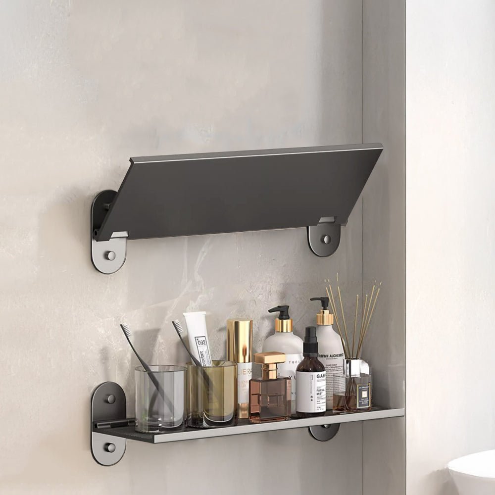 鏡前免鑽收納架｜洗手台瓶瓶罐罐終於整齊了