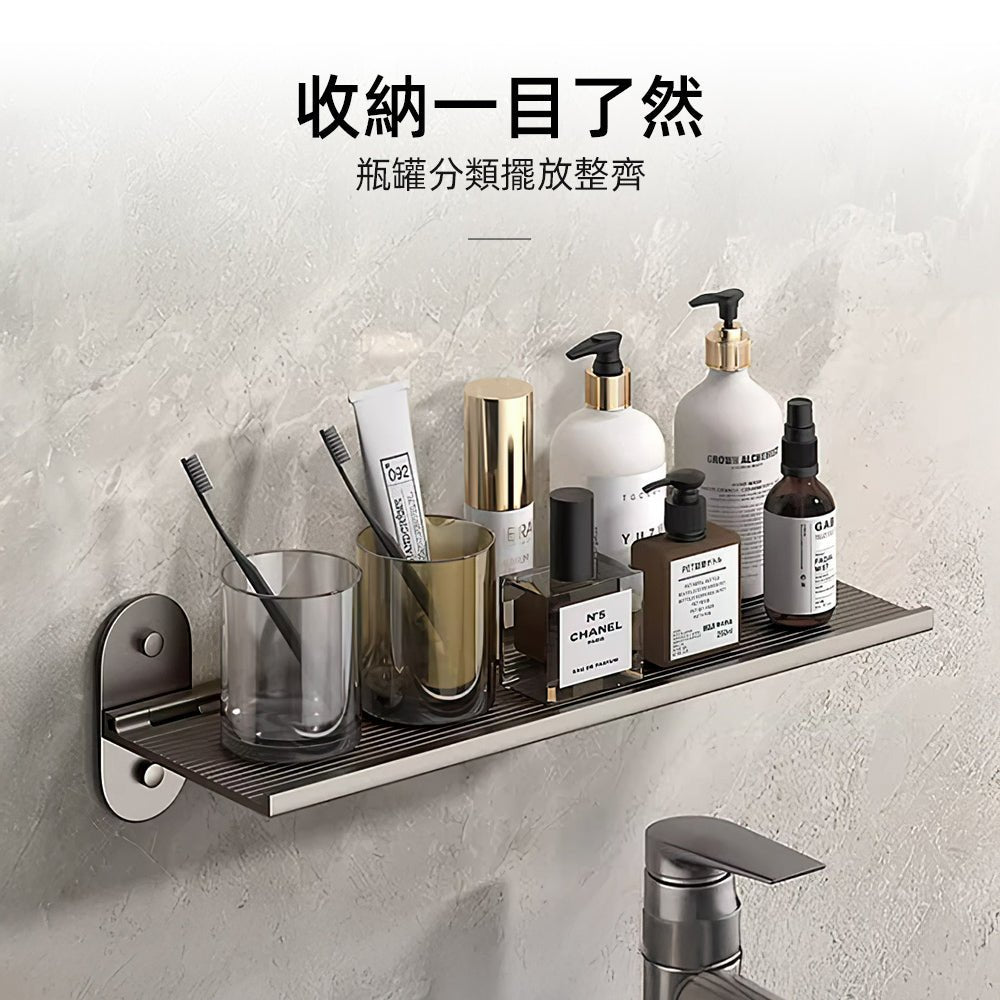 鏡前免鑽收納架｜洗手台瓶瓶罐罐終於整齊了