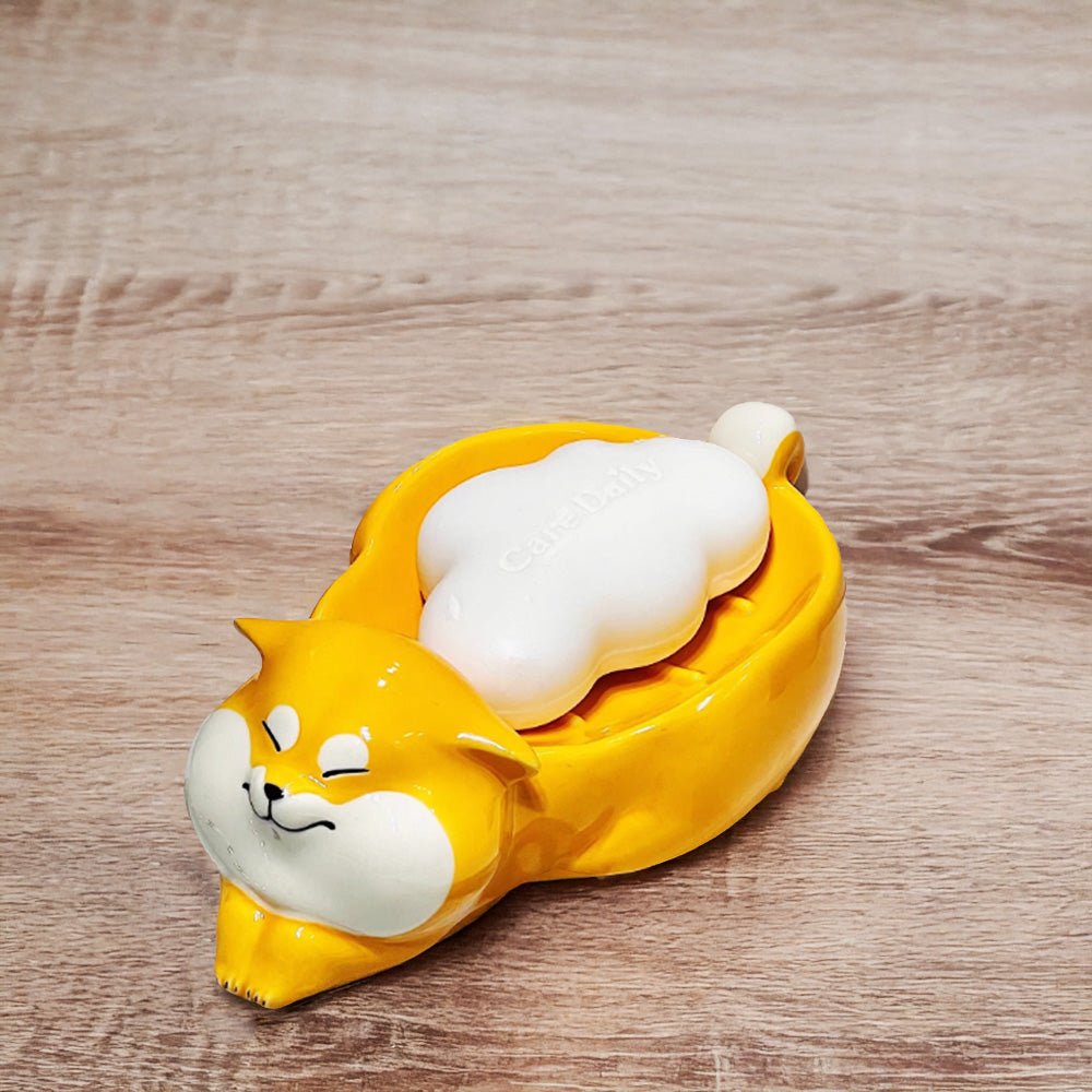 柴柴瀝水陶瓷皂盤｜洗手台上的小癒療守衛