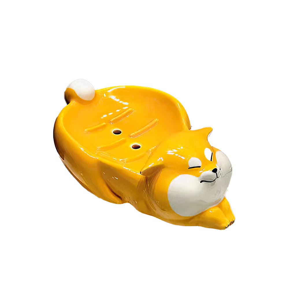 柴柴瀝水陶瓷皂盤｜洗手台上的小癒療守衛