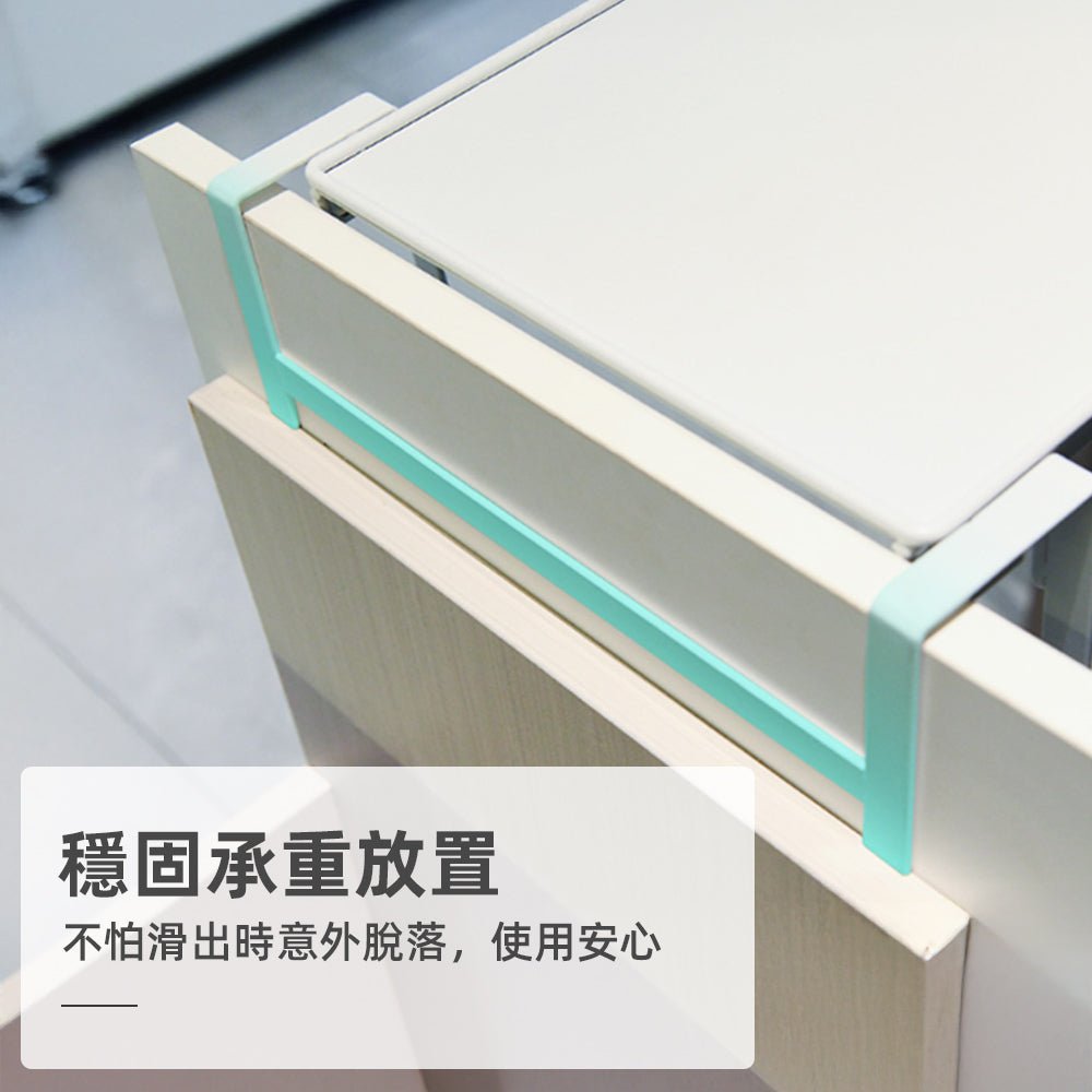折疊廚房置物架｜免鑽孔延伸檯面・隨手展開備料更省空間