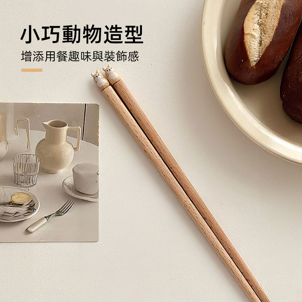 小動物木筷子｜療癒萌寵陪伴・讓日常餐桌多一點趣味