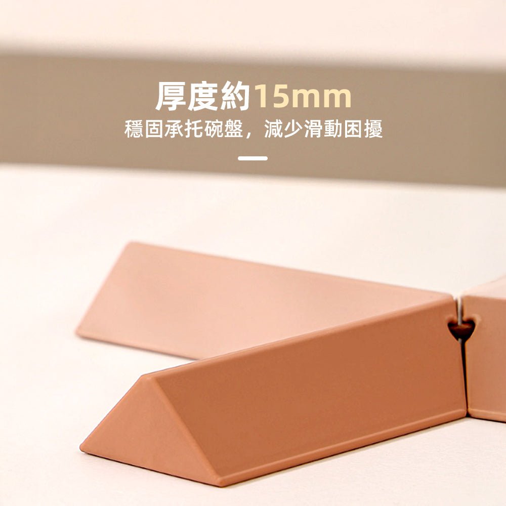 莫蘭迪矽膠隔熱墊｜柔軟可折疊・掛繩收納不佔位・簡約色點亮餐桌