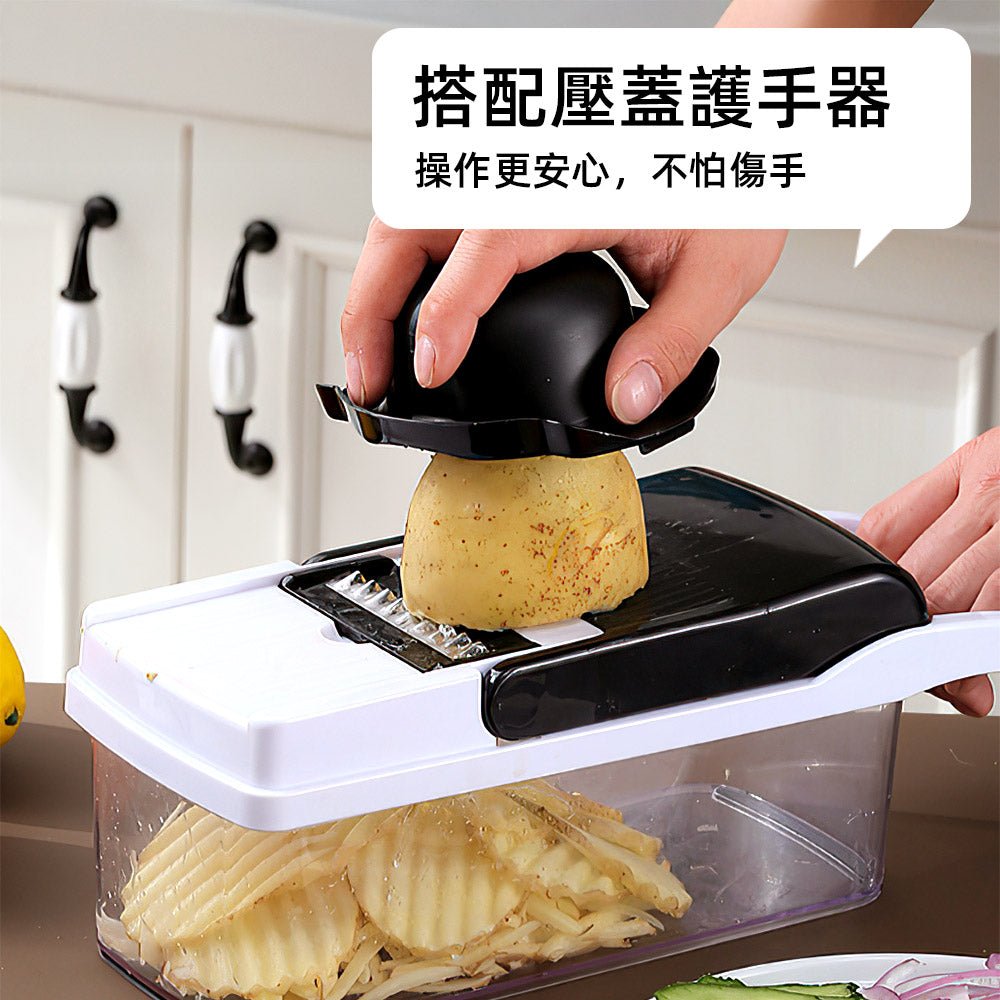 多功能切菜刨絲器｜17刀片自由替換・輕鬆切出料理層次