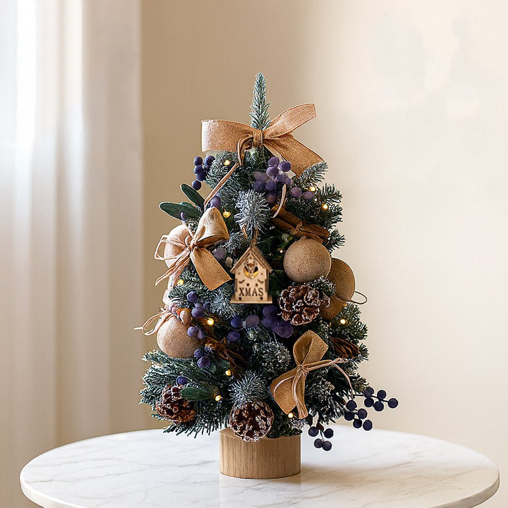 45cm質感系手作聖誕樹｜贈燈串整套組・桌上節慶佈置首選